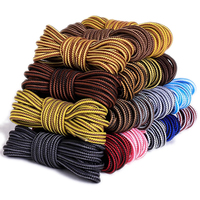 Lacets ronds élastiques YST de haute qualité en gros, 100 % polyester, résistants, sans nœuds, pour bottes de travail et de randonnée