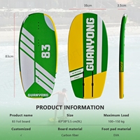 Planche de paddle hydrofoil légère en fibre de carbone GY 83 cm, polyvalente, garantie à vie pour les lacs et les rivières