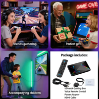 Boîtier TV Android 4K STREAMX, Android 14, boîte TV intelligente, WiFi 6, Bluetooth, HDMI, décodeur, boîte TV multifonctionnelle, version mondiale