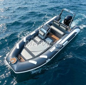 Gommone Rigido Gonfiabile con Scafo <span class=keywords><strong>in</strong></span> Alluminio da 16 Piedi (480) con Consolle di Guida Orca a V Profonda, Approvato CE, per Attività Marine - Product Image 1