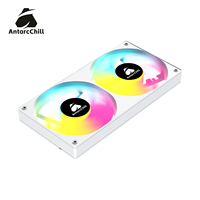 Kipas AntarcChill OEM ODM 240mm Aliran Udara Tinggi RPM Tinggi Kebisingan Rendah 2x120mm Pendingin untuk Sistem Casing PC