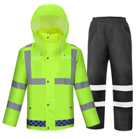 Uniforme de Patrulla de Tráfico Personalizado, Ropa de Trabajo de Alta Visibilidad Reflectante, Impermeable, Chaqueta y Pantalón de Trabajo Nocturno de Poliéster