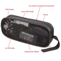 Petite Pochette de Voyage de Luxe Étanche et Antichoc pour Accessoires Électroniques, Mini Étui Tech Cube pour Téléphone Portable avec Fermeture Éclair