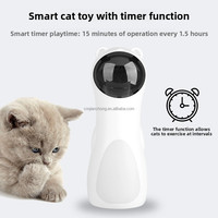 Jouet laser interactif intelligent pour chat, forme de chat blanc, ABS, laser automatique pour animaux de compagnie, minuterie intelligente