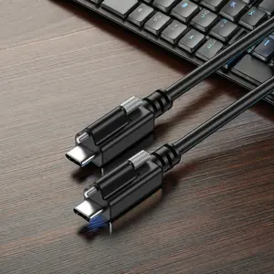Produsen langsung kabel Data c-line USB pengisian daya Cepat 100W PD 5A kabel komunikasi tetap dengan Braid Shields untuk mobil