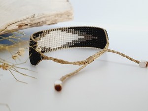 Best Seller Black Shiny Loom <span class=keywords><strong>braccialetti</strong></span> personalizzati <span class=keywords><strong>con</strong></span> <span class=keywords><strong>perline</strong></span> terminali placcati in acciaio inossidabile intrecciati a mano <span class=keywords><strong>con</strong></span> bracciale <span class=keywords><strong>con</strong></span> <span class=keywords><strong>perline</strong></span> Miyuki Delica - Product Image 2