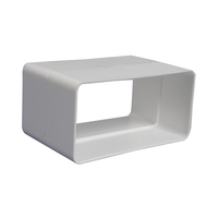 Système de ventilation plat rectangulaire à profil bas en plastique, conduits d'air de 350x75mm, 220x90mm, 204x60mm