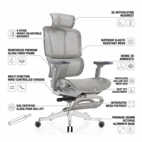 Chaise de bureau ergonomique en gros, chaise d'ordinateur réglable, chaise de visiteur de bureau entièrement en maille pour le travail et le bureau