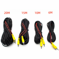 Câble AV RCA 6M 10M 15M 20M pour caméra de recul avec fil de déclenchement vidéo pour moniteur de stationnement de voiture