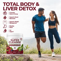 Super Cleanse Poederdrank Dagelijkse Spijsverteringsondersteuning met 35 Fruit, Groenten & Aloë Vera Vezelsupplement voor Darmgezondheid & Detox