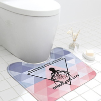Tapis de bain rectangulaire élégant et moderne imprimé 45*45cm en polyester, antidérapant, lavable en machine, absorbant l'eau, durable
