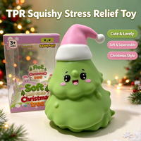 Kerst Jumbo Boom Squishy Speelgoed, TPR Schaal met Bloemvulling Knijp Stressverlichtend Speelgoed, Kerstfeest Favoriet voor Groothandel Cadeaus