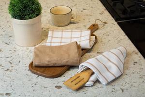 Serviettes de cuisine en coton 100% antibactériennes personnalisées en gros - Product Image 4