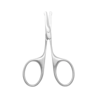 Ciseaux à poils de nez en métal durables et pratiques, à pointe arrondie, pour la sécurité, la coupe des ongles et des cuticules, ciseaux de beauté