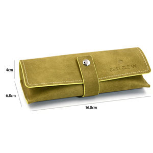 スウェードレザーサングラスケース眼鏡アクセサリー眼鏡用眼鏡用持ち袋マグネットボタン付き - Product Image 2