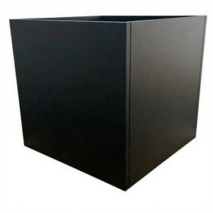 Jardinera Cuadrada de Acero Galvanizado Negro de 26 Pulgadas, Ecológica, Resistente, para Uso en Hoteles - Product Image 1