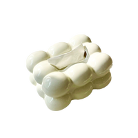 Boîte à mouchoirs décorative en carton de style Ins Cream Wind, haut de gamme, pour salon, table basse et bureau, décoration de luxe léger