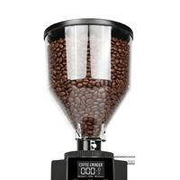 Mini Moulin à Expresso Électrique Domestique à Meules Coniques en Acier Inoxydable de 60 mm, Réglage par Molette Optionnel, Capacité 30G, 220V/110V