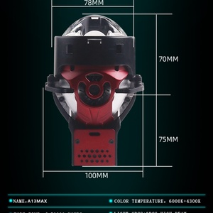 SANVI NEW 160W 6000K A13MAX Bi LED Laser Projector Lens Headlights for Car Motor Head Light Upgrading Retrofit - Product Image 6