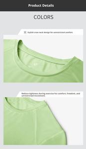 T-shirt de sport ample en polyester pour femme, imprimé sérigraphie, motif géométrique estival, anti-boulochage, séchage rapide et respirant - Product Image 6