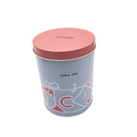 Boîte ronde en fer blanc personnalisée avec revêtement UV, qualité alimentaire, pour biscuits, thé, café, boissons - Étanche, recyclable, couleur personnalisée, OEM