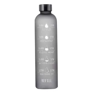 BPA Free 32 oz Boro silikat glas Wasser flasche mit With Time Marker