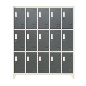 Casillero de acero moderno para Club deportivo, armario de almacenamiento de Metal para personal, 15 puertas - Product Image 1