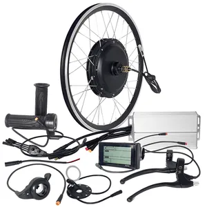 Yüksek kaliteli Ebike dönüşüm kitleri 26 27.5 28 29 inç 500W 750W 1000W elektrikli bisiklet parçası arka tekerlek Hub Motor DIY için konuştu