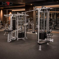 Appareil de musculation multifonctionnel 8 stations avec crossover par câble pour usage commercial en salle de sport, en acier