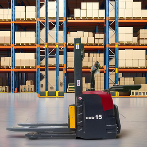 Умный электрический вилочный погрузчик на 1 тонну с боковым подъемником вил, малым толкателем для столиков и балансировочным навесным оборудованием - Product Image 3