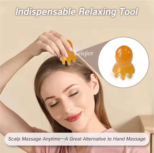 Masajeador de acupresión de 8 patas con logotipo personalizado, raspador de cuero cabelludo, peine para el pelo, técnica de relajación de cuerpo completo para el hogar, Spa de cabeza chino - Product Image 6