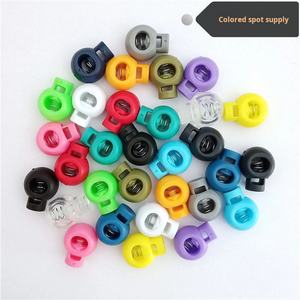 Wholesale Single-Hole Cat's Eye Rope Buckle Snap Large Bead Plastic <b>Elastic</b> Adjustment Buckle Colorful Plastic Plating Technique - Product Image 1