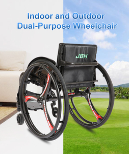 SC01 Comoda Sedia a Rotelle Sportiva per Tutti i Terreni, Strumento da Viaggio Estivo, Realizzata a Mano in Fibra di Carbonio Nera, Certificazione CE, 24 Pollici JBH - Product Image 4