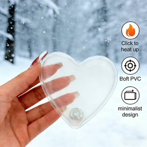 Factory Direct Wholesale Customizable Logo Reusable 11x10cm Heart Shape Click <b>Heat</b> <b>Pack</b> Magic Gel Pad with CE Certification - Product Image 1