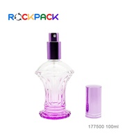 Flacon vaporisateur de parfum en verre rose vintage de 100 ml avec pompe à brume fine