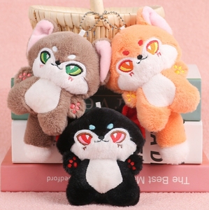 12cm Kawaii porte-clés petit <span class=keywords><strong>renard</strong></span> <span class=keywords><strong>loup</strong></span> doux peluche jouets Animal drô<span class=keywords><strong>le</strong></span> jouets en peluche porte-clés en peluche haute qualité mignon poupées enfants jouets - Product Image 2
