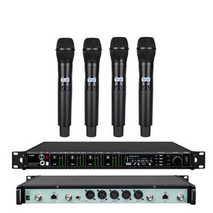 AD4Q-B 512-937MHz UHF Karaoke Hiệu Suất Sân Khấu Âm Thanh Âm Thanh Tai Nghe <span class=keywords><strong>Lavalier</strong></span> Không Dây 4 Kênh Không Dây Microphone Hệ Thống - Product Image 6