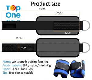 Top One ajustable entrenamiento gimnasio pie soporte cinturón ejercicio Fitness tobillo correas para máquinas de Cable - Product Image 3