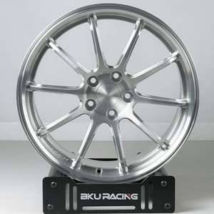 Rines BZY Forjados a Medida 5x114.3 de 17, 18 y 19 Pulgadas en Plata Pulida, 5 Piezas de Aleación para JDM <span class=keywords><strong>Subaru</strong></span> <span class=keywords><strong>Impreza</strong></span> <span class=keywords><strong>STI</strong></span> BRZ GT86 Supra WRC - Product Image 2