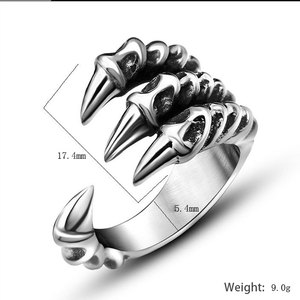 Anillos Vintage Resistentes al Agua y al Deslustre, Anillo de Garra de Dragón de Acero Inoxidable 316L de Buena Calidad para Hombre - Product Image 6