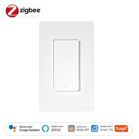 Interrupteur intelligent Tuya/Mose Zigbee à bouton-poussoir, télécommande connectée avec contrôle vocal, norme américaine 1/2/3/4 gangs