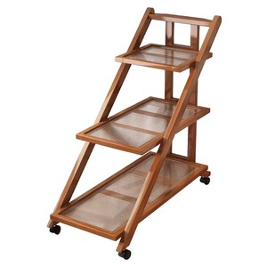 Multi-tiered <b>storage</b> shelf, bookshelf, floor-standing multi-functional snack <b>cart</b>, living room clutter, movable side table - Product Image 5