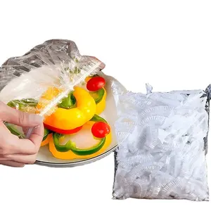 Einweg-Lebensmittelhülle Kunststofffolie elastische Lebensmitteldeckel für Fruchtschalen Tassen Hüte Aufbewahrung Küche Frische Aufbewahrung Tasche
