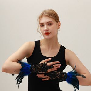 Op maat gemaakte veren kant luxe cosplay kostuumset polsband Halloween optredens - Dames op maat gemaakte kleur/maat comfortabel privé - Product Image 4