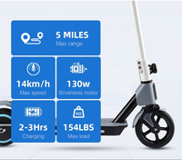 Meilleur cadeau d'été : Trottinette électrique mini 130W pour enfants, 6,5 pouces, livraison directe UE/Royaume-Uni, facile à transporter et à plier