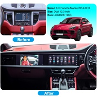 Radio para Auto Android Navihua para Porsche Macan 2014-2016, Pantalla Táctil Dual de 12.3 Pulgadas, Navegación GPS, Estéreo para Auto, CarPlay, Monitor DSP