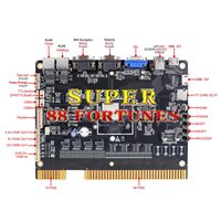 Carte de jeu PCB Super 88 Fortunes Vertical Skill Game à monnayeur, prix usine, pour machine de jeu d'arcade