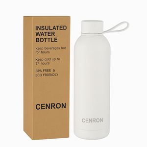 Insulated Water Bottle Stainless Steel Vacuum <b>Flask</b> BPA Free Eco Friendly With Rope Travel Use - Product Image 1