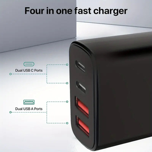 <span class=keywords><strong>Chargeur</strong></span> USB 4 ports avec charge rapide Type C, tension de fonctionnement 85V-265V pour <span class=keywords><strong>iPhone</strong></span> 14 13 12 11 <span class=keywords><strong>SE</strong></span> X XS Samsung Galaxy S22 S21 - Product Image 4