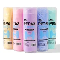 Serviette jetable absorbante pour animaux de compagnie, serviette de bain à séchage rapide pour chiens et chats, lingettes nettoyantes pour animaux